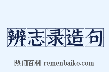 辨志录造句是什么意思的图片